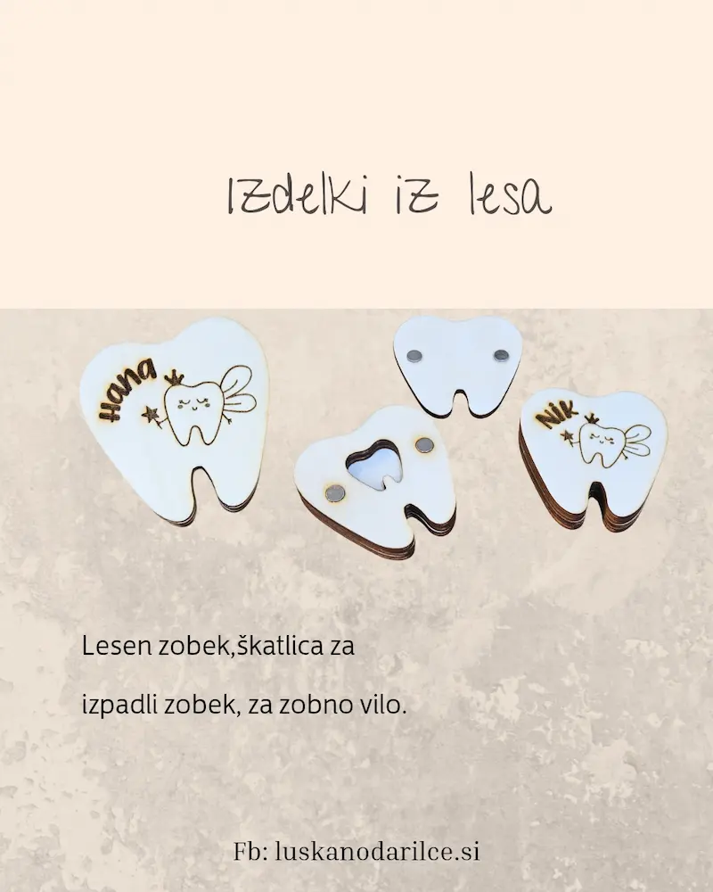 leseni zobek Luškano darilce