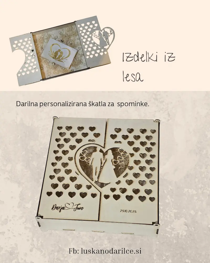izdelki iz lesa Luškano darilce